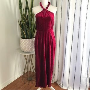👒Love Johnny Was Velvet Halter Romper Size S